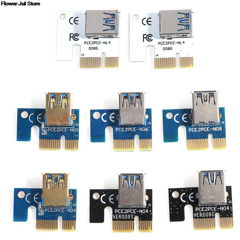 2PCS PCIE 1X to16X PCI-E 1X-USB- ׷ ī..